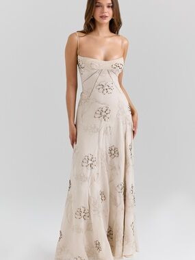House of CB | Dresses | House Of Cb Amorata Strapless Pleated Georgette  Cocktail Dress | Poshmark